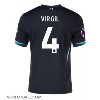 Billige Fotballdrakt Liverpool Virgil van Dijk #4 Replika Bortedrakt 2024-25 Kortermet